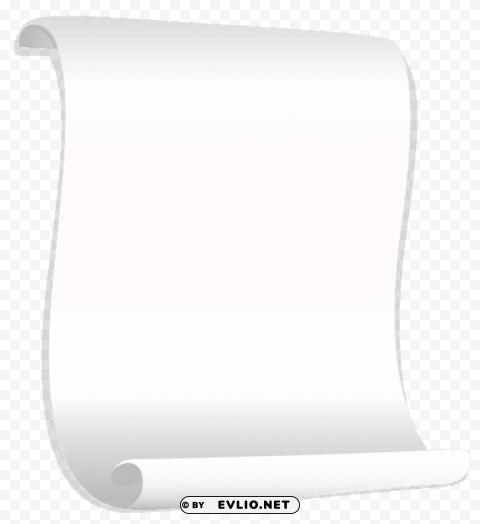 white scrolled paperpicture Isolated Subject on HighQuality Transparent PNG
