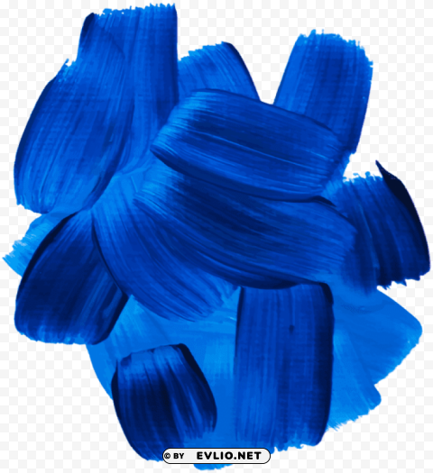 blue oil paint PNG with no background diverse variety