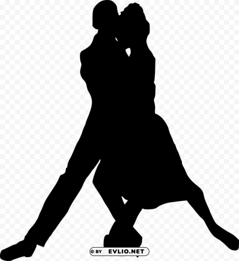 couple dancing silhouette PNG for web design