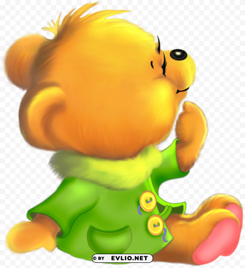 cute bear cartoon free Transparent PNG Isolated Object with Detail