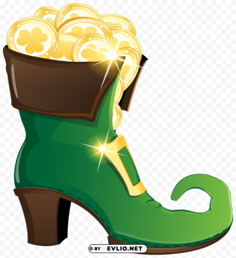 leprechaun shoe with gold coins Free PNG images with transparent layers diverse compilation