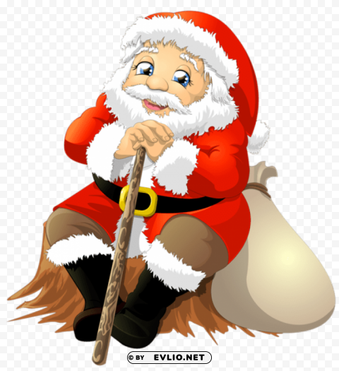 Santa With Bag Transparent PNG Download