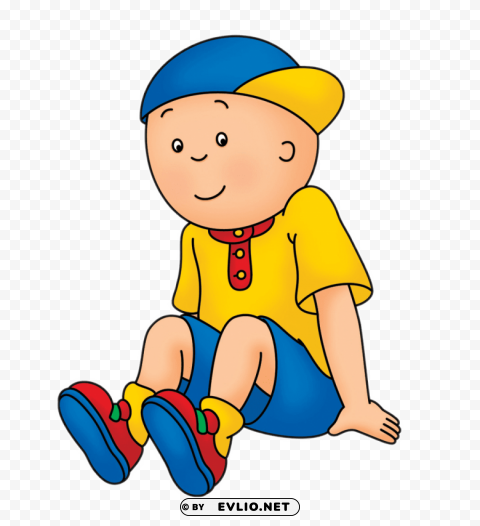 caillou sitting PNG files with transparent elements wide collection