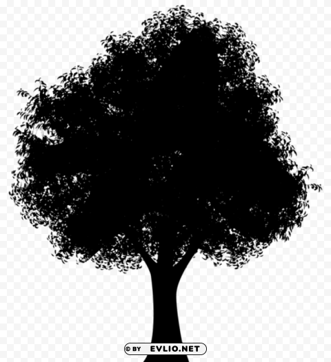 Tree Silhouette Isolated Object With Transparency In PNG