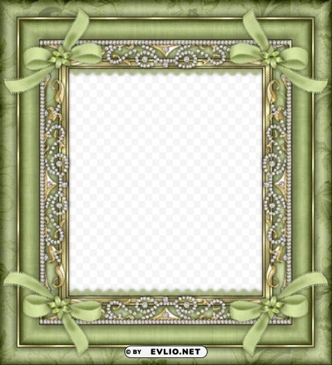 green frame PNG transparent elements complete package