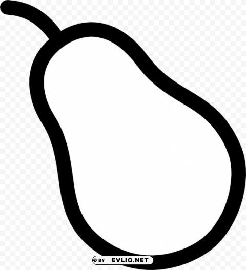 Pear Outline High-resolution PNG Images With Transparent Background