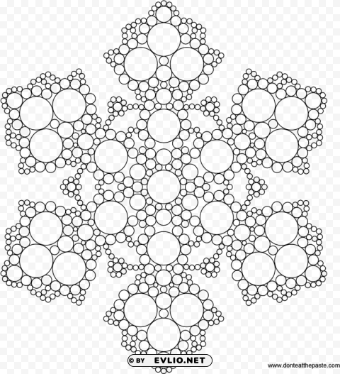 snowflake mandala coloring page Transparent art PNG