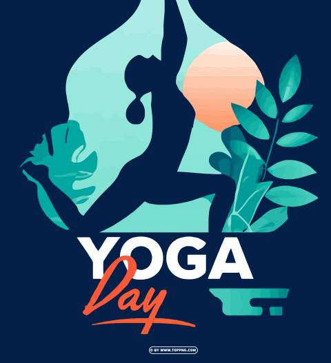 Yoga Day 2023 poster design Isolated Object in Transparent PNG Format