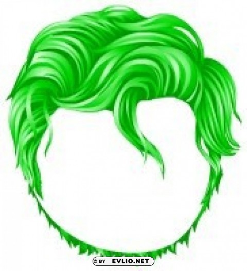 beverly hills messy hair green PNG graphics with transparent backdrop