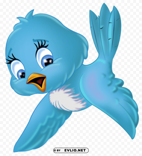 large blue bird cartoon Clear pics PNG