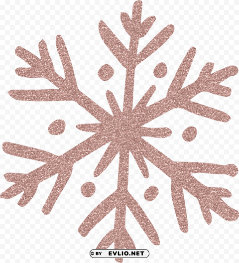 rose gold snowflake PNG transparent pictures for editing