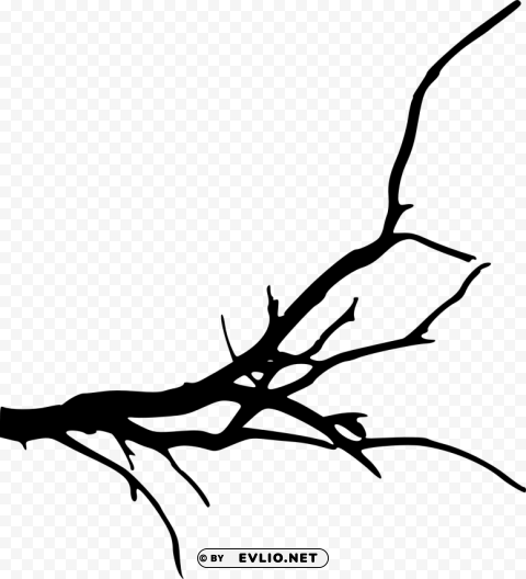 simple tree branch Isolated Graphic Element in Transparent PNG