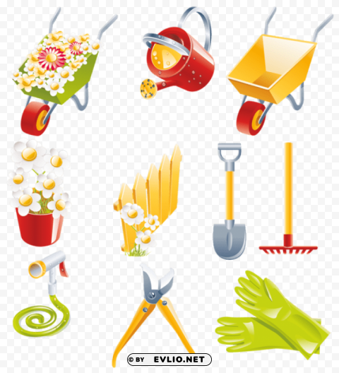 spring garden collection Transparent PNG images for graphic design