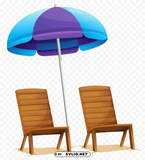 transparent beach umbrella and chairs PNG images with alpha channel diverse selection