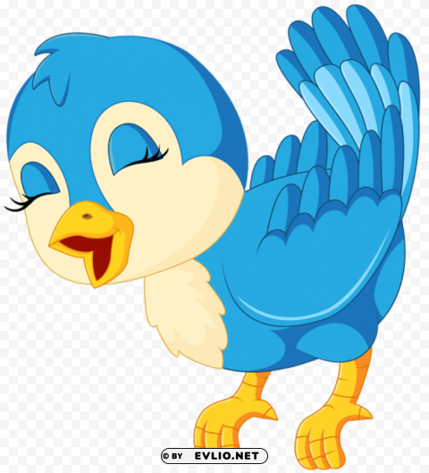 blue bird cartoon Clear PNG file