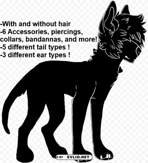 dog with hair base PNG graphics for presentations