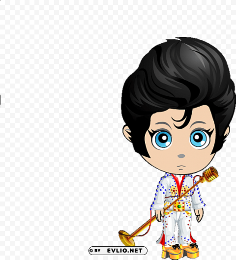 elvis Isolated Item on Clear Transparent PNG
