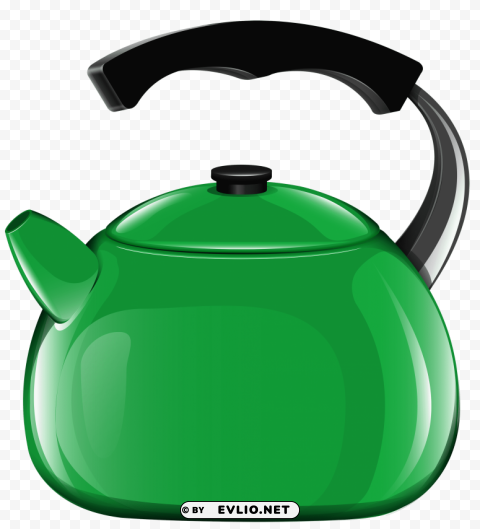 green kettle Isolated Design Element in HighQuality PNG