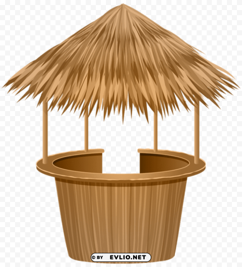 thatched tiki bar Isolated PNG Item in HighResolution