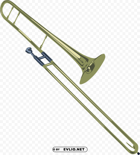 trombone Isolated Subject with Clear PNG Background