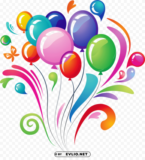 balloons transparent p Isolated Item on Clear Background PNG