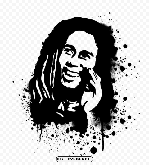 bob marley PNG with no background for free