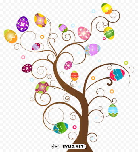 easter egg tree PNG Image with Isolated Graphic Element