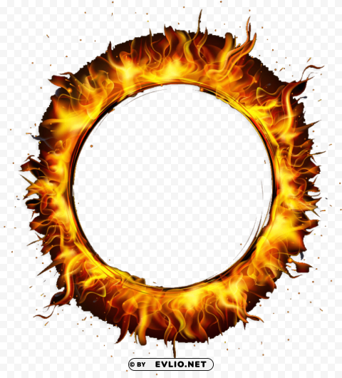 round fire flame Clear image PNG