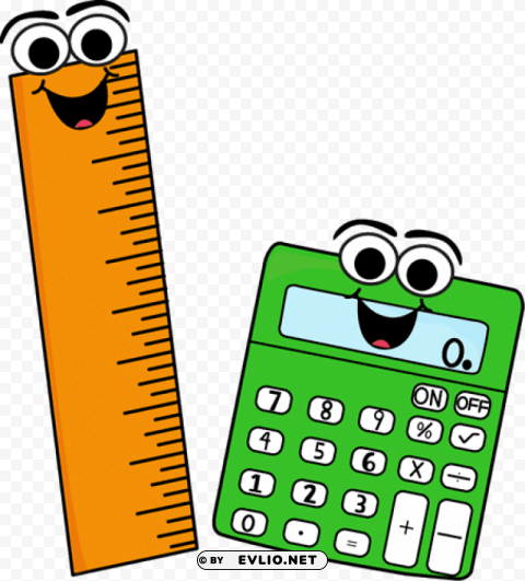 calculator and ruler PNG photo with transparency