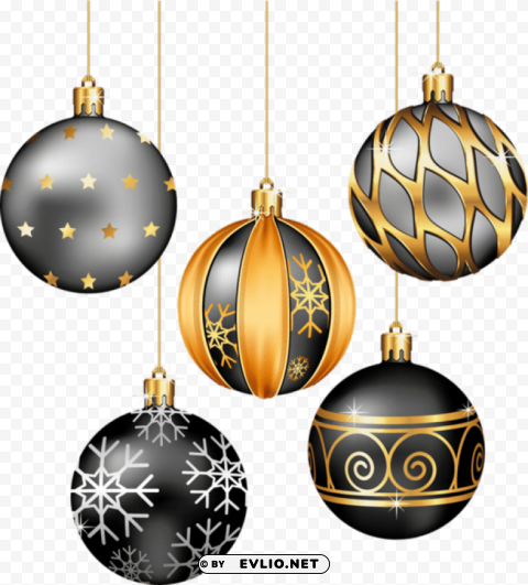 clipart resolution 600664 - black and gold christmas decoratio Clear background PNGs