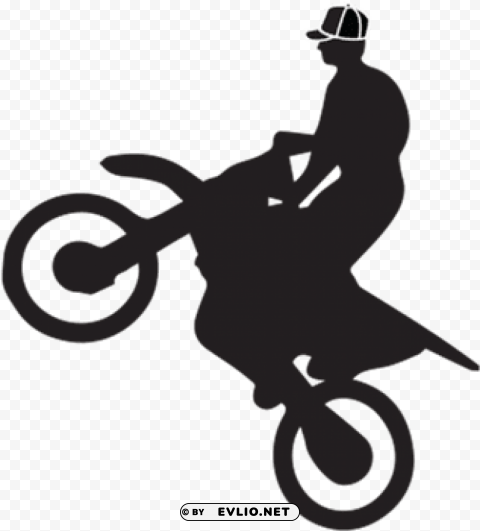 Dirt Bike Silhouette Vector Clear PNG Graphics