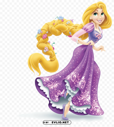 rapunzel standing Isolated Element in Transparent PNG