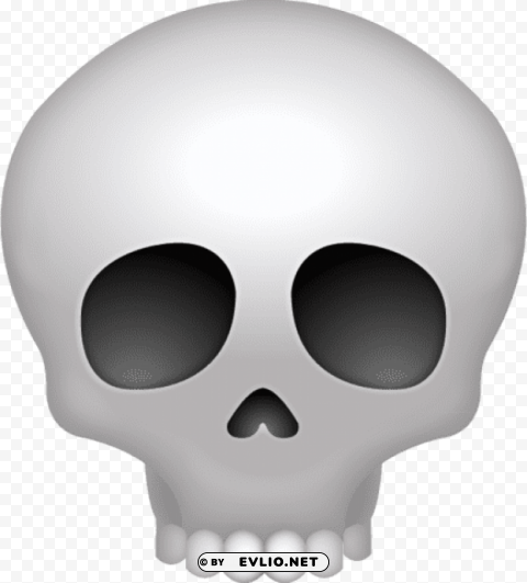 skull emoji apple hd high resolution Clear PNG graphics free