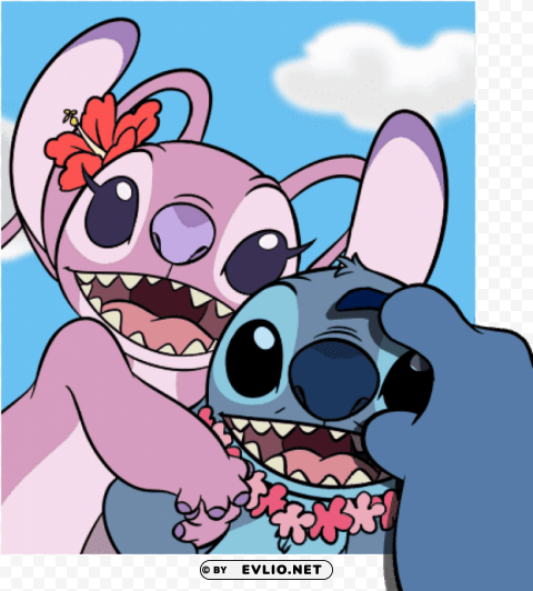 imagenes de stitch y angel PNG Image with Isolated Graphic