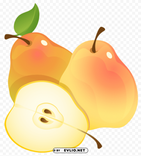 large painted pears Clear pics PNG