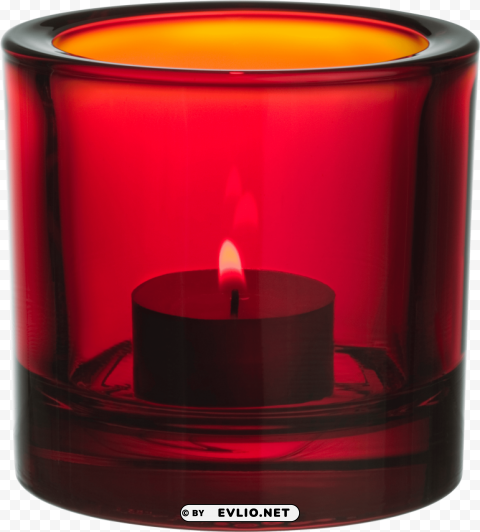 red candle PNG clip art transparent background