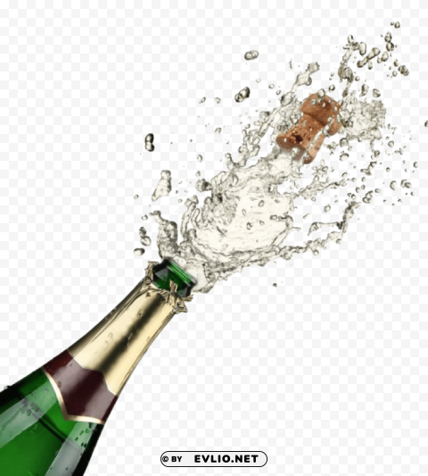 champagne popping Isolated Artwork in Transparent PNG Format