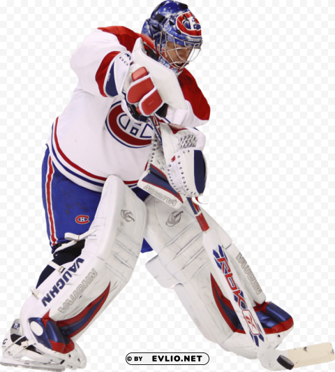 Hockey Player Transparent Background PNG Isolated Design