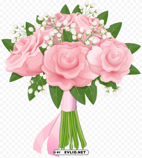 PNG image of pink rose bouquet free Isolated PNG on Transparent Background with a clear background - Image ID bcacf778