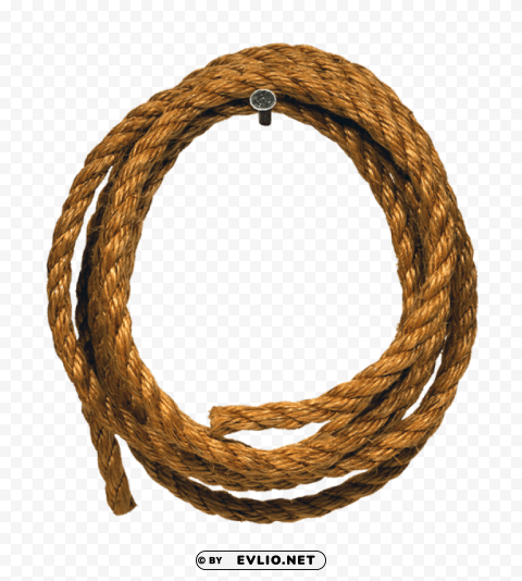 cowboy rope on nail Transparent Background Isolated PNG Illustration