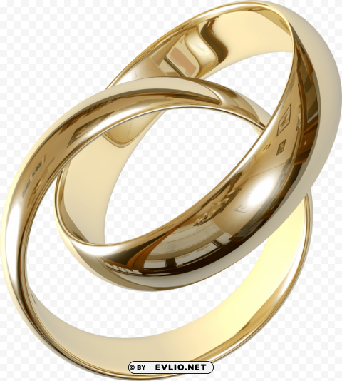 Gold Ring With Diamond PNG Graphic Isolated With Transparency