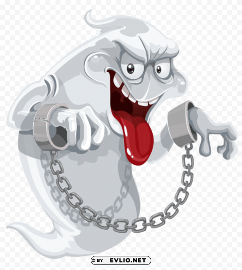 evil ghost with chains Transparent PNG graphics library