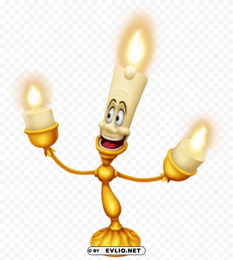 lumiere beauty and the beast cartoon transparent PNG for design