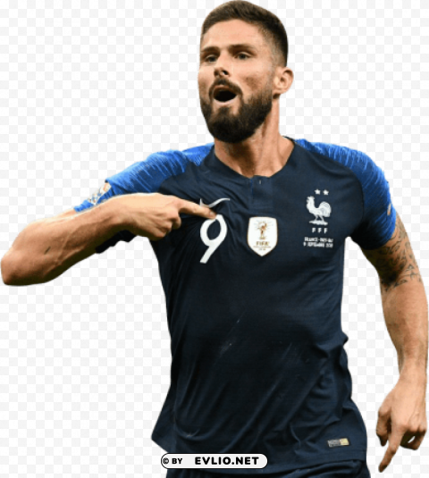 Download olivier giroud PNG Image with Isolated Subject png images background ID f5d478a7