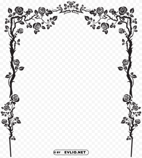 rose arch decor PNG Image with Transparent Isolation