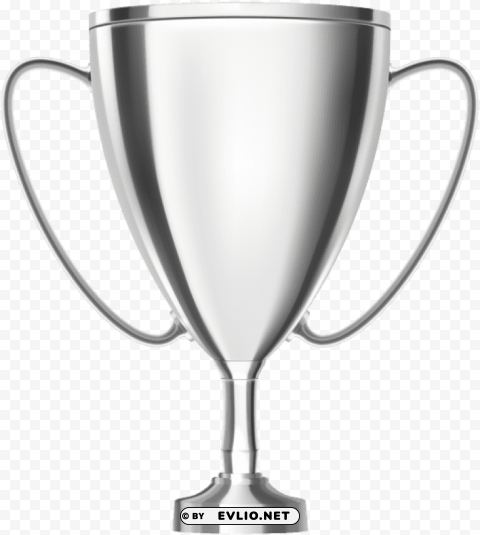 silver trophy cup Isolated Character on Transparent PNG