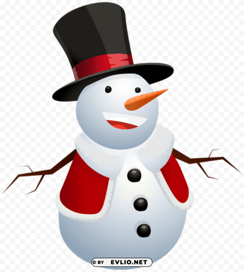 snowman Clean Background Isolated PNG Graphic Detail