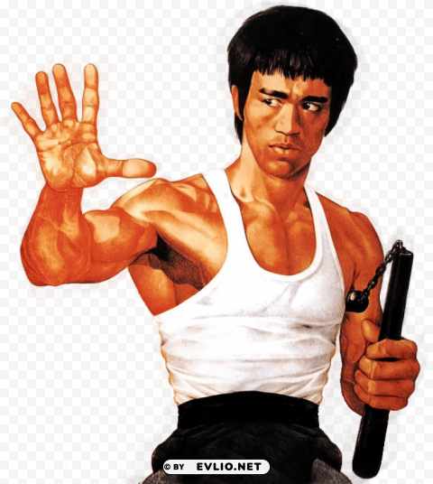 bruce lee PNG Image with Isolated Element