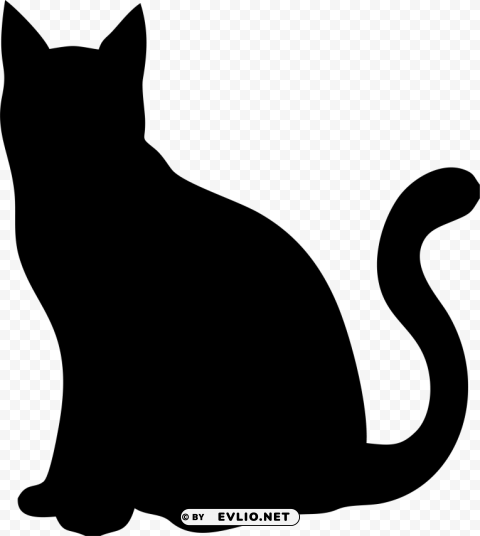 Cat Silhouette PNG Images Without BG