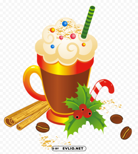 Christmas Eggnog Transparent PNG Isolated Graphic With Clarity